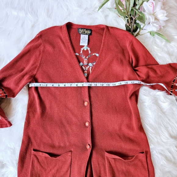 Bob Mackie Wearable Art Cardigan Med - Picture 5 of 7